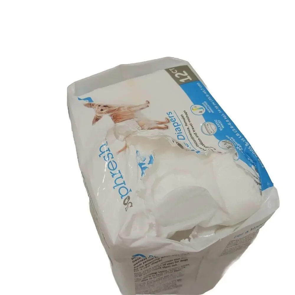 Dog Diapers SMALL Female In Heat Leak Dogs 8-15 Lbs Guard Disposable Portable